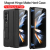 Ultra Shield Shockproof Magnetic Hinge Case for Samsung Galaxy Z Fold - All-in-One Holder, Matte Hard PC Protection, No Glass - TAG