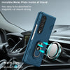 Anti-Drop Hinge Armor Case for Samsung Galaxy Z Fold with Metal Ring Stand - Shockproof Protective Phone Cover - TAG