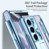 Transparent Armor Case with Magnetic Hinge & Pen Holder for Samsung Galaxy Z Fold: Kickstand & Full Protection Cover - TAG