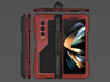 Shockproof Aluminum Metal Bumper Armor Case for Samsung Galaxy Z Fold - Heavy Duty Kickstand Protection Cover Funda - TAG