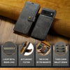 DG. MING Magnetic Detachable Wallet Case for Google Pixel Pro - Durable Folding Leather Cover with Card Slots & Kickstand - TAG