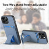 Foldable Bracket Carbon Fibre Vertical Card Holder Pocket Cover Wallet Case for iPhone - TAG