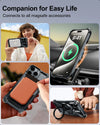 Oatsbasf Mag-Safe Hard Armor Wallet Case for iPhone – Slide Card Holder, Ring Grip, Drop Protection - TAG