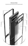 2-in-1 Shockproof Metal Aluminum Frame & Hard PC Back Phone Case for Google Pixel A Durable Protective Cover - TAG