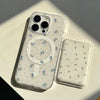 Lovely Floral Mag Safe Card Pocket Wireless Charging Phone - Wave Point IMD Cover - TAG