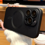 Luxury MagSafe Wireless Charging Case for iPhone Pro Max XR – Soft Magnetic Black Shockproof Silicone Cover with TAG - TAG