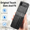 Premium Folding Leather Wallet Case for Samsung Galaxy Z Flip Series with Card Slot Phone Accessories - TAG