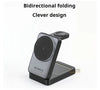 3-in-1 Foldable Magnetic Wireless Charger - Fast Charging Dock Station for iPhone, Samsung, Apple Watch 9, AirPods - TAG
