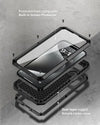 Ultimate Heavy-Duty Metal Case for iPhone - Tough Shockproof Rugged Protective Cover with Built-in Glass Screen Guard - TAG