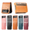 Premium Folding Leather Wallet Case for Samsung Galaxy Z Flip Series with Card Slot Phone Accessories - TAG