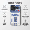 R2D2 Star Wars Phone Case for iPhone Pro Max & Mini - Silicone Lining, Tough Robot Snap Cover, Droid Coque, Shockproof Funda for Men - TAG