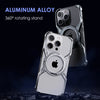 Aluminum Alloy Magnetic Mag Safe Stand Case for iPhone Pro Max | Metal Hollow Rimless Bumper Cover Funda-TAG - Ultimate Protection & Style -TAG