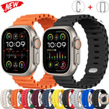 Ocean Strap Silicone Bracelet for Apple Watch Ultra - Premium iWatch Band with TAG for Superior Comfort & Durability - TAG