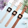 Floral Engraved Silicone Apple Watch Band Strap - Compatible with Series SE, Ultra, iWatch - Stylish Bracelet with TAG Design - TAG