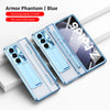 Transparent Armor Case with Magnetic Hinge & Pen Holder for Samsung Galaxy Z Fold: Kickstand & Full Protection Cover - TAG