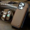 Premium Shockproof Leather Wallet Cover with Magnetic Card Holder Phone Case for iPhone - TAG