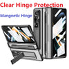 ClearGuard Armor Case for Samsung Galaxy Z Fold - Tough Transparent Hard Shell with Screen Glass Film, Hinge Stand & Full Body Protection - TAG