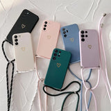 Crossbody Silicone Lanyard Phone Case with Love Heart Design for Samsung Galaxy Ultra FE – Stylish & Durable Cover - TAG