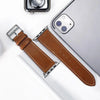 Premium Leather Watch Strap for Apple Watch Series Ultra SE-TAG - Durable & Stylish iWatch Band Bracelet with Adjustable Fit - TAG