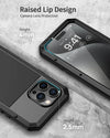 Ultimate Heavy-Duty Metal Case for iPhone - Tough Shockproof Rugged Protective Cover with Built-in Glass Screen Guard - TAG