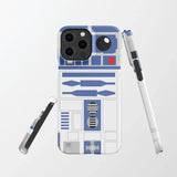 R2D2 Star Wars Phone Case for iPhone Pro Max & Mini - Silicone Lining, Tough Robot Snap Cover, Droid Coque, Shockproof Funda for Men - TAG