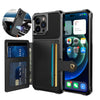 Magnetic Leather Wallet Anti-Drop Stand Cover with Card Slots Case for iPhone - TAG