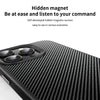 Ultra-Strong Carbon Fiber Magnetic Explosion-Proof Phone Case for iPhone Pro Max - Enhanced Lens Protection with Mag Safe Compatibility & Wireless Charging - TAG