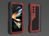 Shockproof Aluminum Metal Bumper Armor Case for Samsung Galaxy Z Fold - Heavy Duty Kickstand Protection Cover Funda - TAG