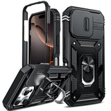 Military-Grade Armor Case for iPhone XS, XS Max, XR, and Plus - 360° Rotating Camera Slide Protection, Shockproof and Durable - TAG