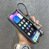 Clear Shockproof Wallet Case with Foldable Stand & Glass Lens Protector for iPhone - TAG