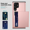 Heavy Duty Plastic Wallet Case for Samsung Galaxy FE Plus Ultra - Shockproof Card Holder Shell, Durable Protection TAG - TAG
