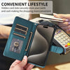Premium Leather Wallet Flip Case with Magnetic Stand All-in-One Book Cover for iPhone - TAG