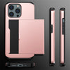 Slide Wallet Armor Case for iPhone X, XR, XS Max, Plus, SE - Shockproof TPU Back Cover with Credit Card Slot - TAG