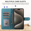 Premium Leather Wallet Flip Case with Magnetic Stand All-in-One Book Cover for iPhone - TAG