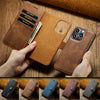 Detachable Magnetic Leather Wallet Case for iPhone Pro Max, Plus, XS, XR, X, SE - Card Holder Flip Cover Coque-TAG, Shockproof & Stylish - TAG